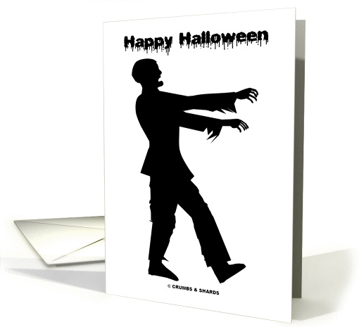 Happy Halloween (Zombie Frankenstein Silhouette) card (873048)