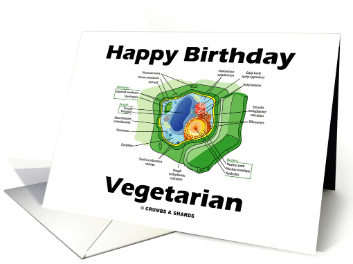 Happy Birthday Vegetarian (Green Plant Cell) card (873049)