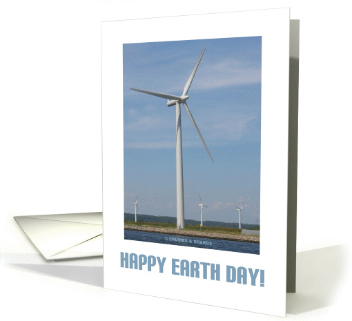 Happy Earth Day! Wind Turbines Blue Sky card (905790)