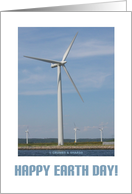 Happy Earth Day! Wind Turbines Blue Sky card