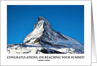 Congratulations, On Reaching Your Summit! Matterhorn Mountain card