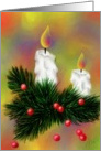 Christmas candles card