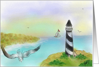 Lighthouse-seascape card