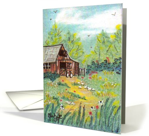 Barn,landscape, note card (826905)