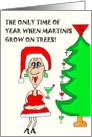 HOT MAMA MARTINI CHRISTMAS TREE card