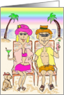 COUPLE ON THE BEACH 50th ANNIVERSARY card