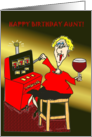 HAPPY BIRTHDAY AUNT SLOT MACHINE CARD