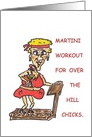 Martini Workout Birthday Card