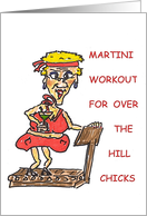 Martini Workout Birthday Card