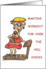 Martini Workout Birthday Card