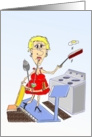 Hot Mama Funny Housework Multitasking Birthday Card 