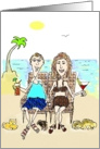 Couple On The Beach Anniversary Card