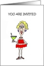 You Are Invited For Cocktails And Martinis card