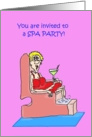 Spa Party Invitation card
