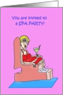 Spa Party Invitation card