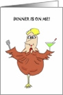 Dinner Is On Me Thanksgiving Dinner Invitation card