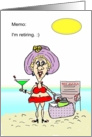 I’M Retiring Beach Card Announcement card