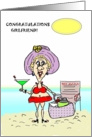 Congratulations Girlfriend Retirement Beach Card 