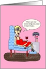 Stay Young Hot Mama Red Wine Card 