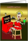 Hot Mama Slot Machine 80th Birthday Card 