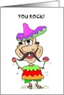 You Rock Funny Happy Birthday Amigo card