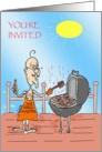 Funnymangrillingmemorialdayinvitation card