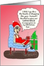 HOT MAMA SITTING IN CHAIR FUNNY CHRISTMAS card