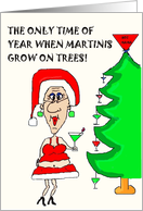 HOT MAMA MARTINI CHRISTMAS TREE card