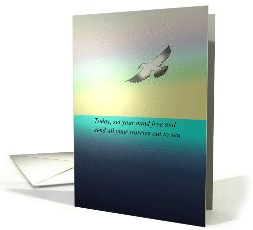 FREE YOUR MIND INSPIRATIONAL SEAGULL card (1168428)