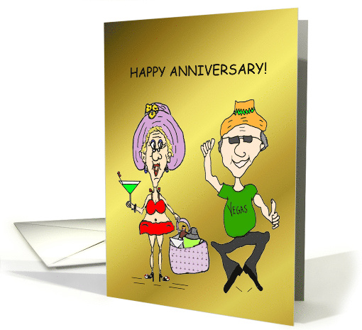 Happy Anniversary Las Vegas Couple card (1416782)