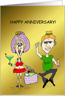 Happy Anniversary Las Vegas Couple card