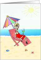 Happy Retirement Beach Hot Mama card