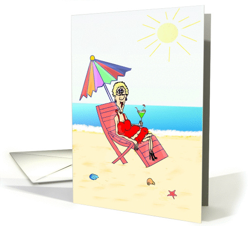 Happy Birthday Over the Hill Beach card (1436920)
