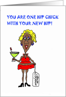 Hip Chick Hip Replacement African American Woman card