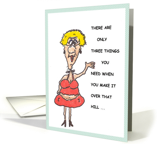 Funny Over The Hill Birthday card (604957)