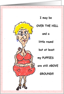 Over the hill Mama card