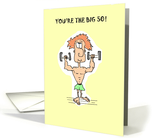 50th Muscle Man Birthday card (716985)