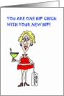 Hip Chick Hip Replacement Card 