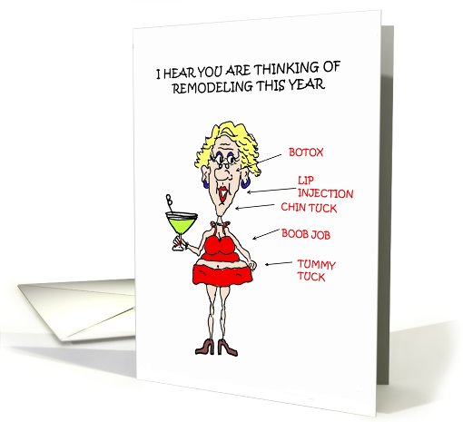 Funny Happy Birthday Martini Chick
 card (823887)