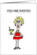 You Are Invited For Cocktails And Martinis card