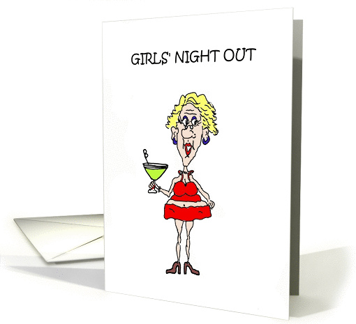 Girls' Night Out Invitation
 card (834075)