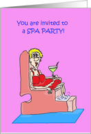 Spa Party Invitation card