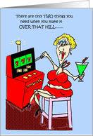 Over The Hill Lucky 7’S Slot Machine Birthday Card 