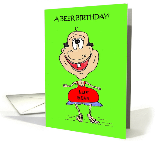 Happy 21st Beer Birthday Funny card (856093)