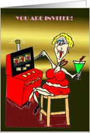 Slot Machine Party Invitation card