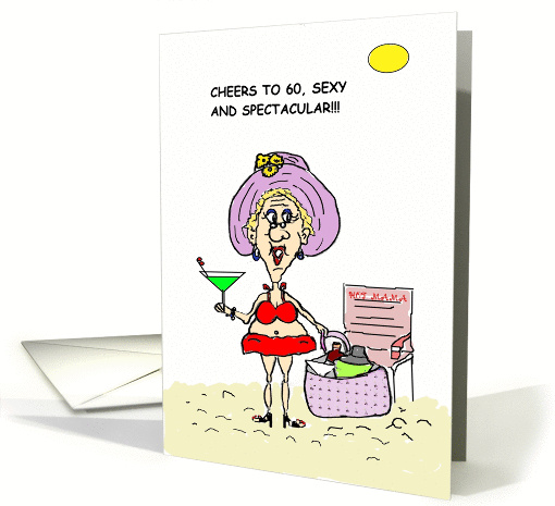 Sixty, Sexy and Spectacular Birthday card (870058)