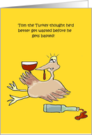 Drunken Turkey Thanksgiving Recipe Card