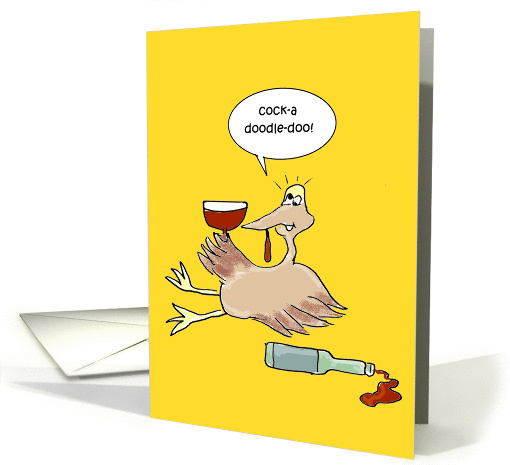 Funny Drunk Turkey Thanksgiving card (875433)