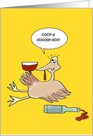 Funny Drunk Turkey Thanksgiving Card 