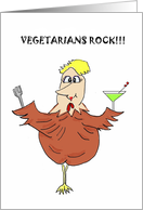 VEGETARIANS ROCK FUNNY TURKEY THANKSGIVING CARD